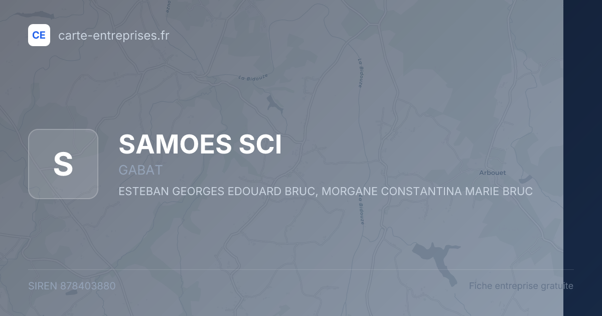 SAMOES SCI — 878403880 — fiche entreprise