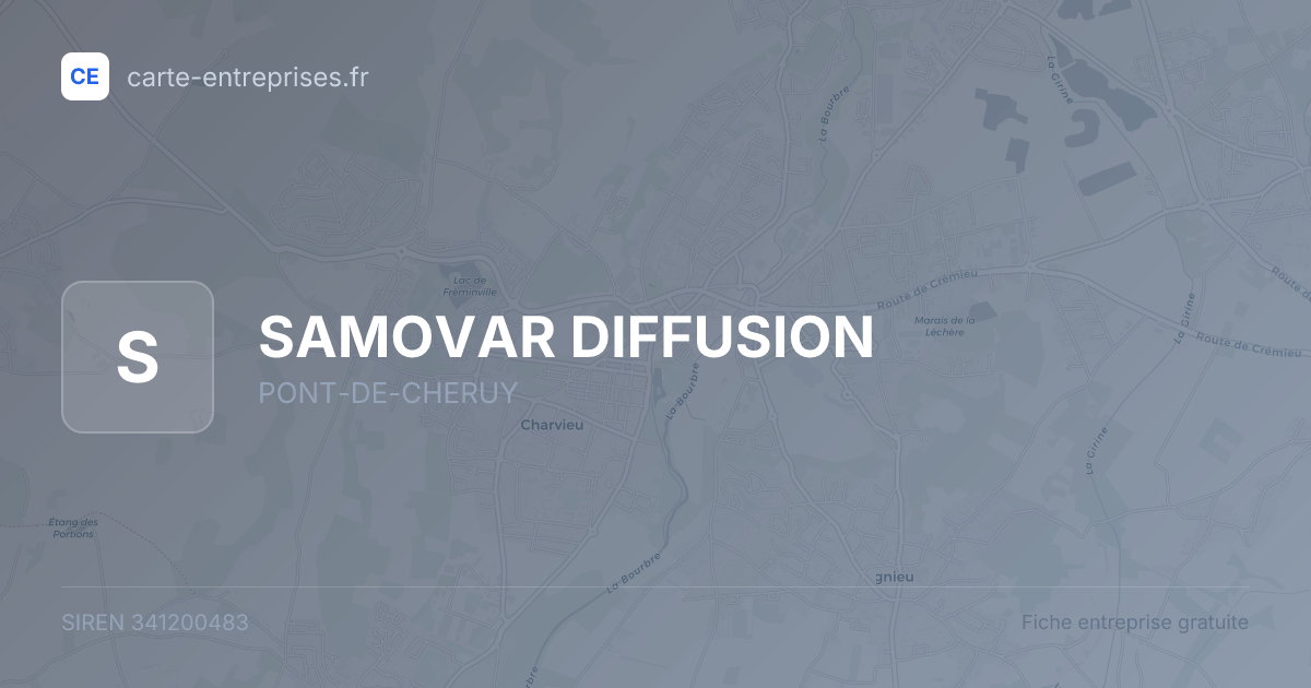 SAMOVAR DIFFUSION — 341200483 — fiche entreprise