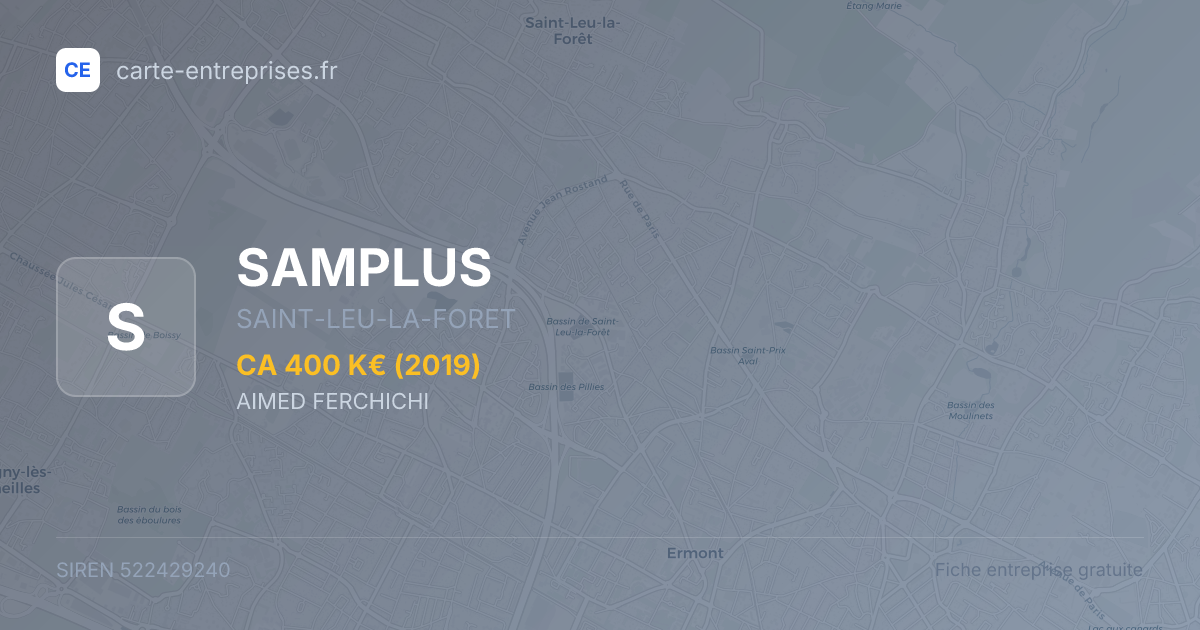 SAMPLUS — 522429240 — fiche entreprise