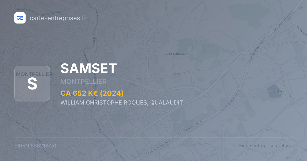 SAMSET — 538218751 — fiche entreprise