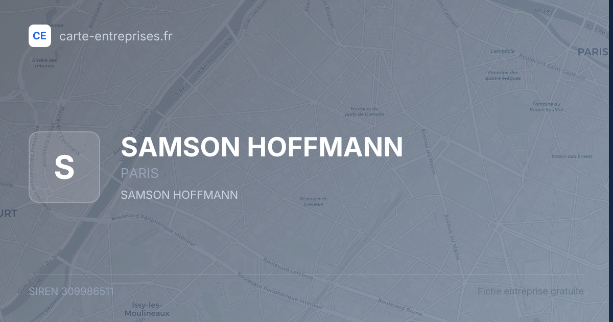 SAMSON HOFFMANN — 309986511 — fiche entreprise