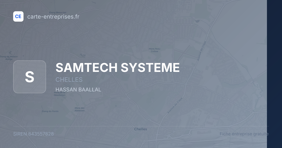SAMTECH SYSTEME — 843557828 — fiche entreprise