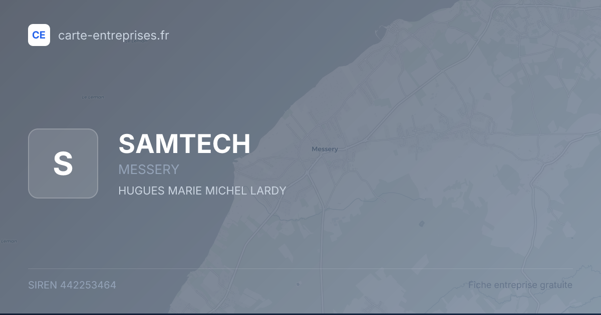 SAMTECH — 442253464 — fiche entreprise