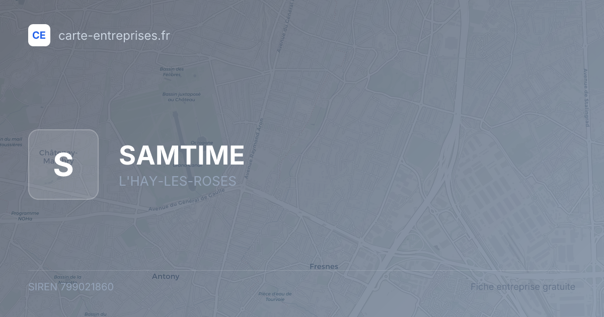 SAMTIME — 799021860 — fiche entreprise