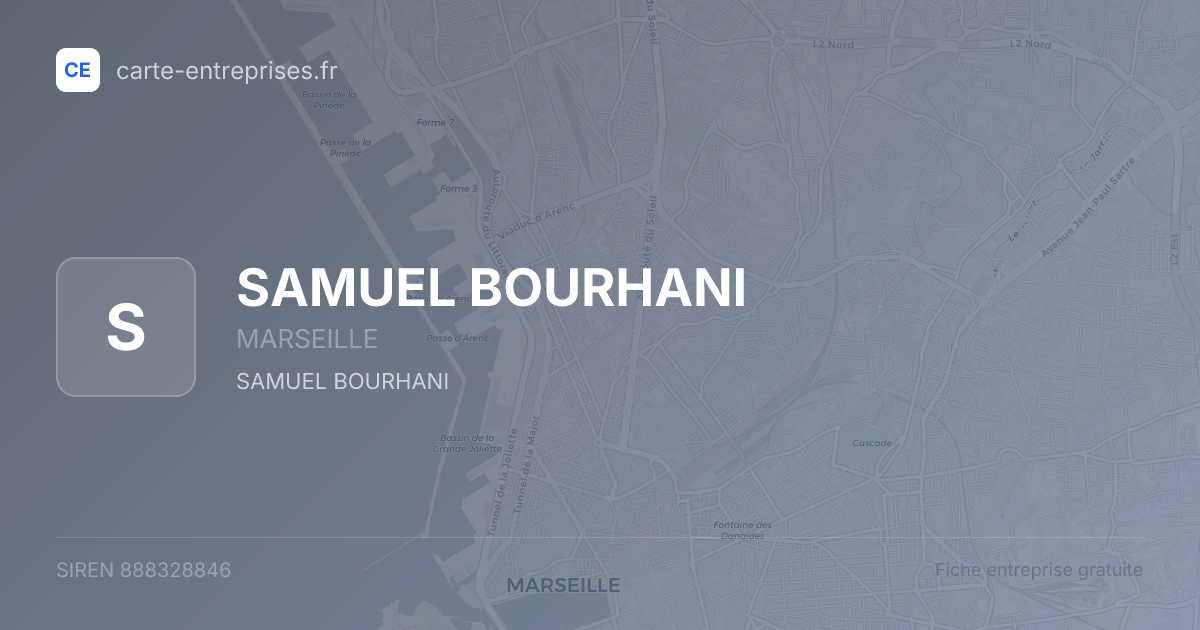 SAMUEL BOURHANI — 888328846 — fiche entreprise