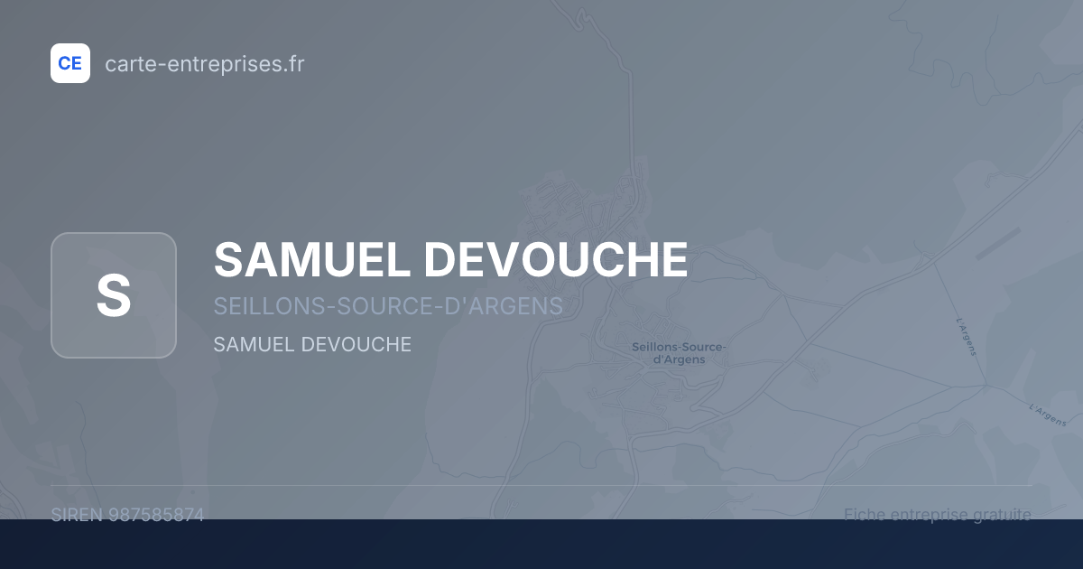 SAMUEL DEVOUCHE — 987585874 — fiche entreprise