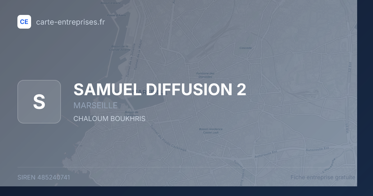 SAMUEL DIFFUSION 2 — 485240741 — fiche entreprise