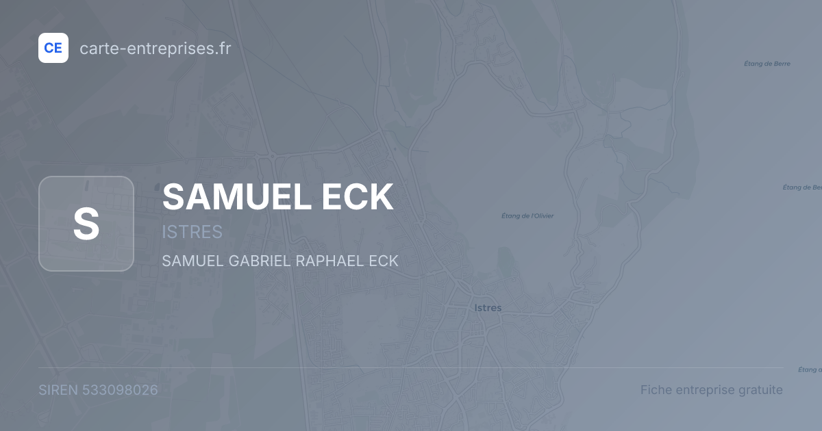 SAMUEL ECK — 533098026 — fiche entreprise