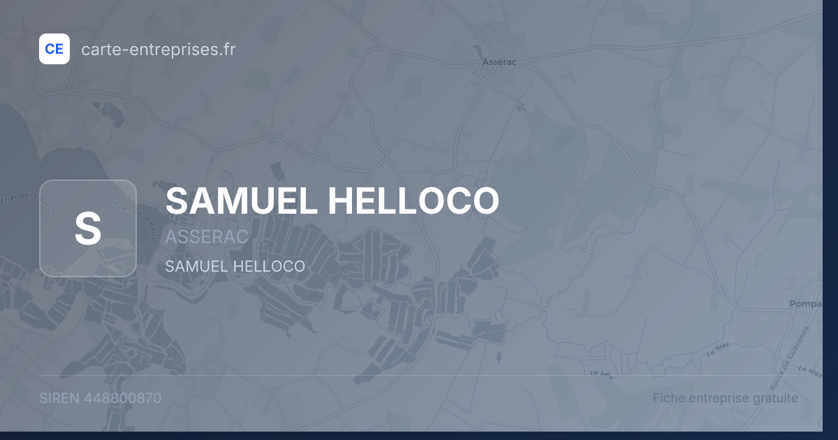 SAMUEL HELLOCO — 448800870 — fiche entreprise