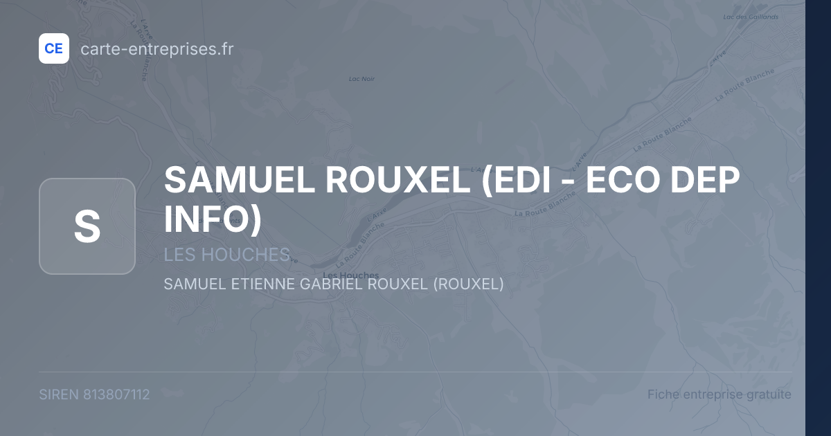 SAMUEL ROUXEL (EDI - ECO DEP INFO) — 813807112 — fiche entreprise