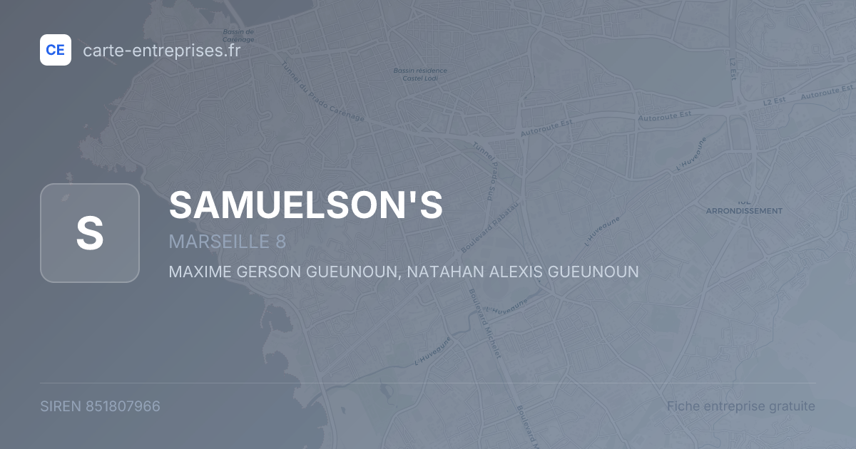 SAMUELSON'S — 851807966 — fiche entreprise