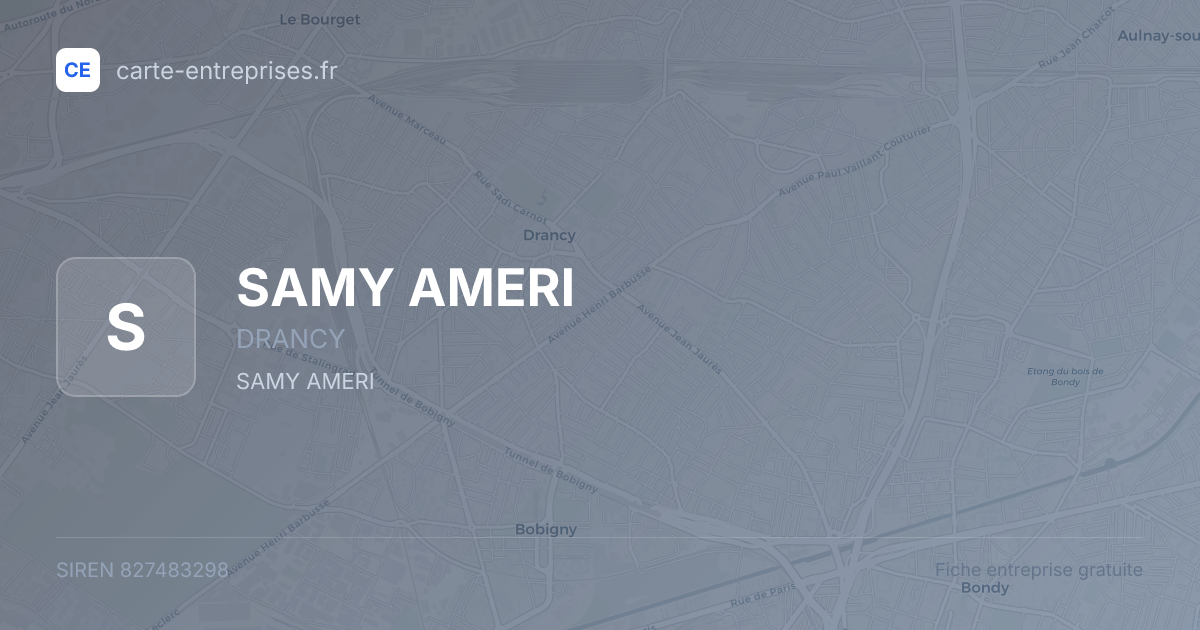 SAMY AMERI — 827483298 — fiche entreprise