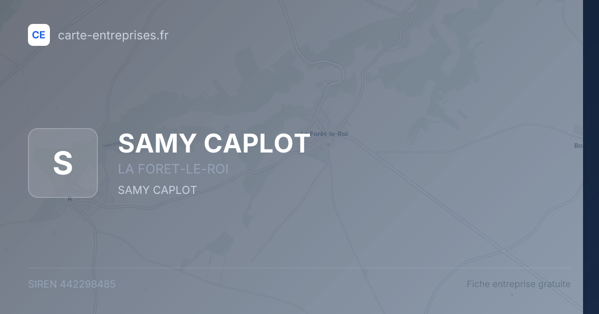 SAMY CAPLOT — 442298485 — fiche entreprise