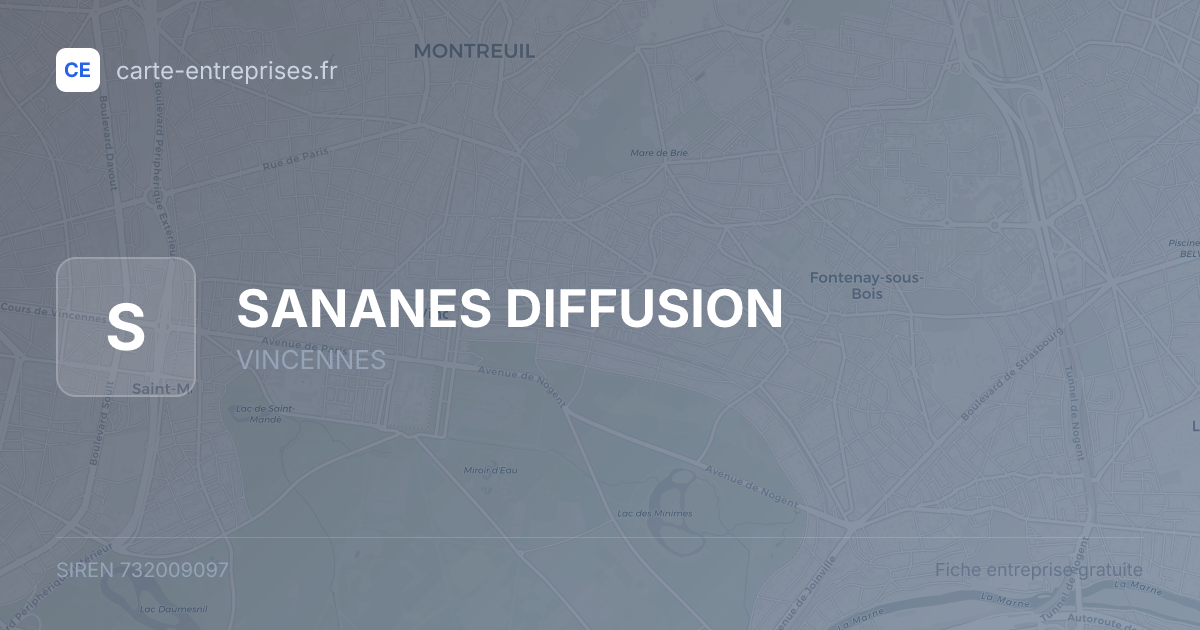 SANANES DIFFUSION — 732009097 — fiche entreprise