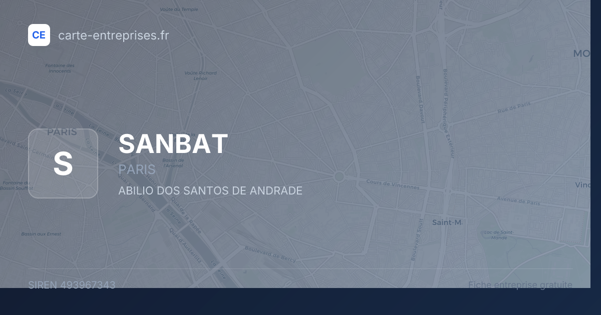 SANBAT — 493967343 — fiche entreprise