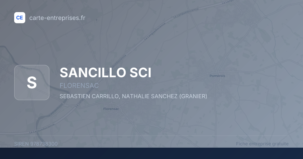 SANCILLO SCI — 978738300 — fiche entreprise