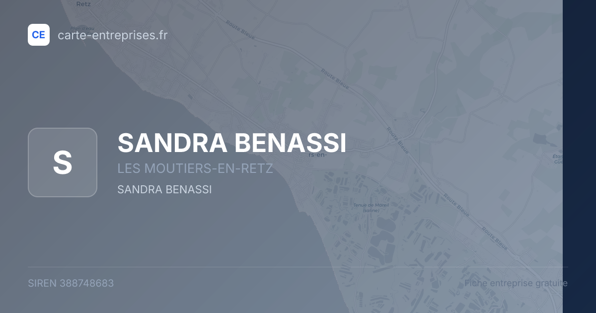 SANDRA BENASSI — 388748683 — fiche entreprise