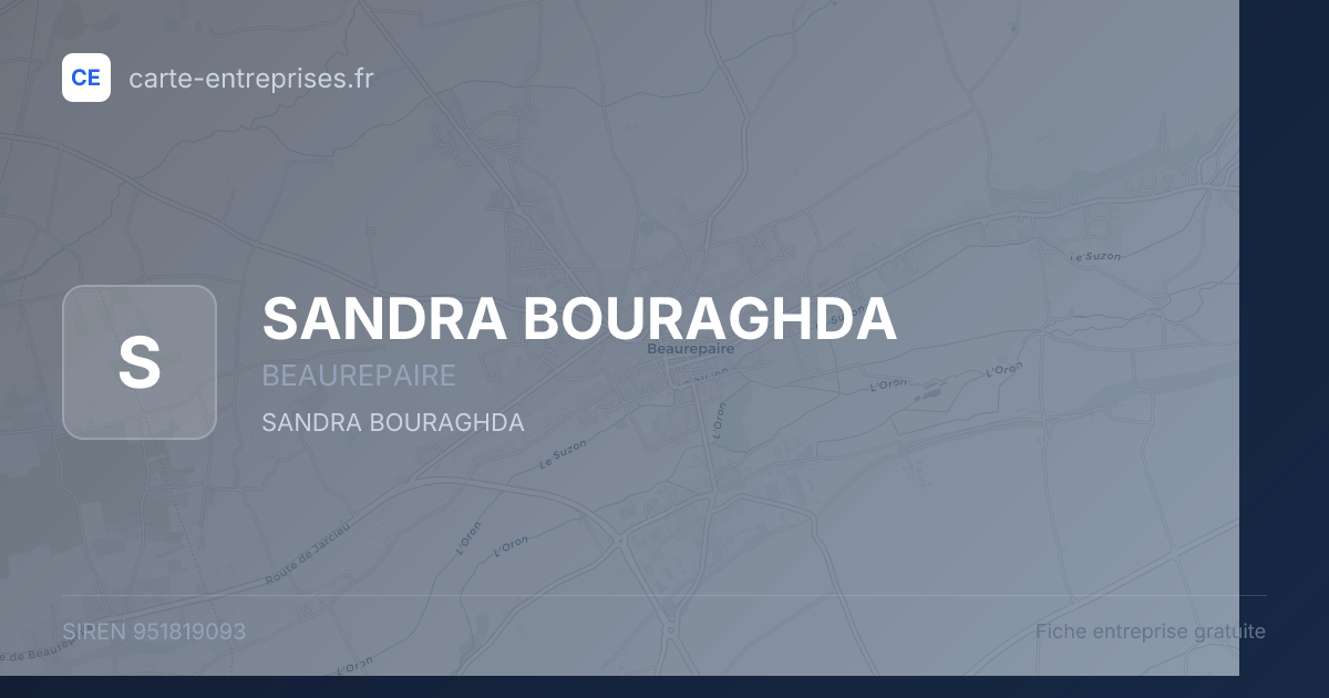 SANDRA BOURAGHDA — 951819093 — fiche entreprise