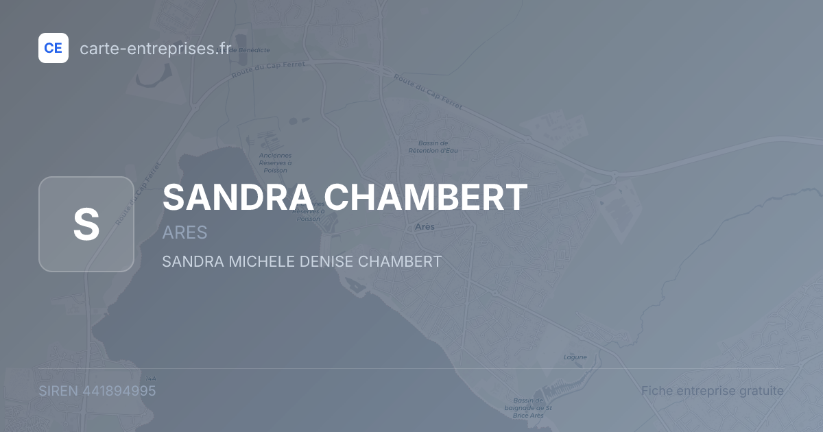 SANDRA CHAMBERT — 441894995 — fiche entreprise