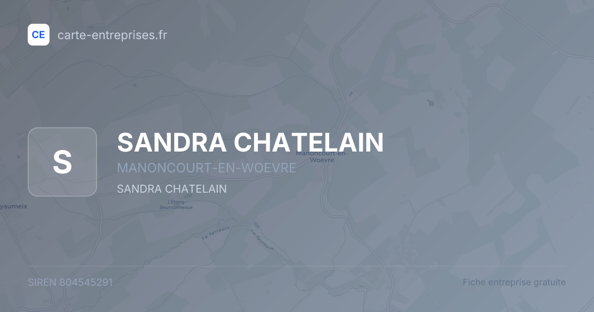 SANDRA CHATELAIN — 804545291 — fiche entreprise