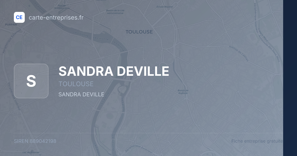 SANDRA DEVILLE — 889042198 — fiche entreprise