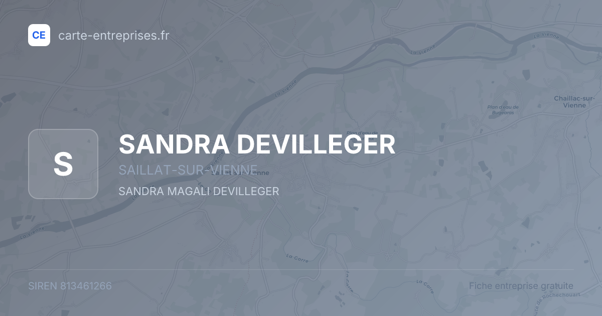 SANDRA DEVILLEGER — 813461266 — fiche entreprise