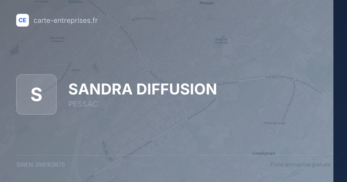 SANDRA DIFFUSION — 398163675 — fiche entreprise