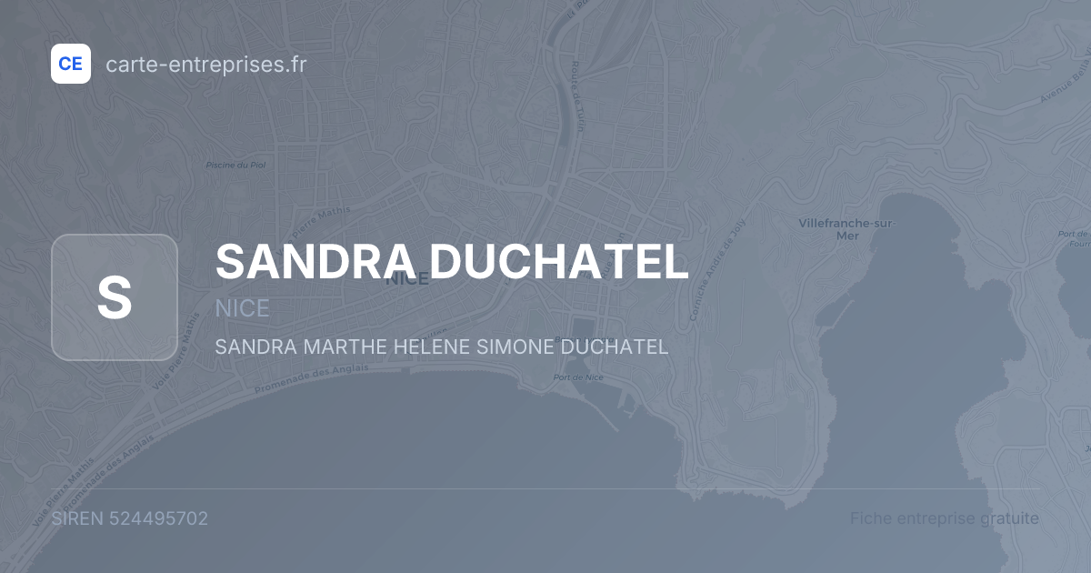 SANDRA DUCHATEL — 524495702 — fiche entreprise