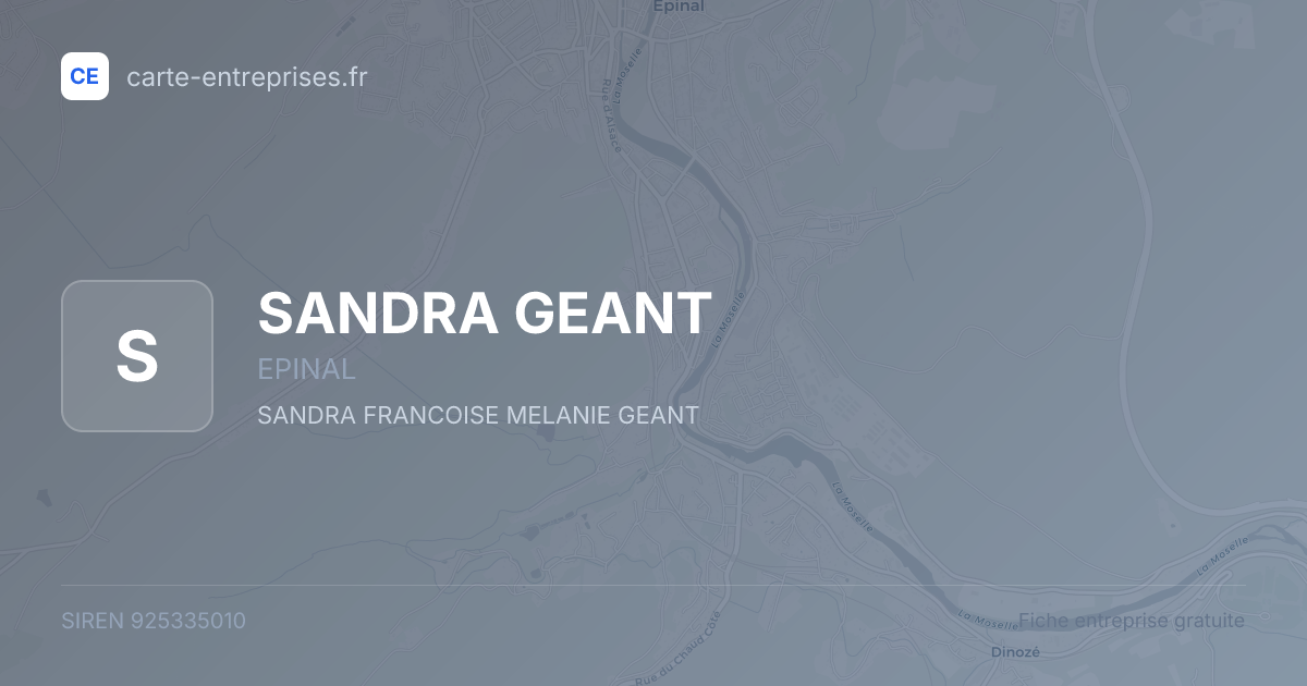 SANDRA GEANT — 925335010 — fiche entreprise