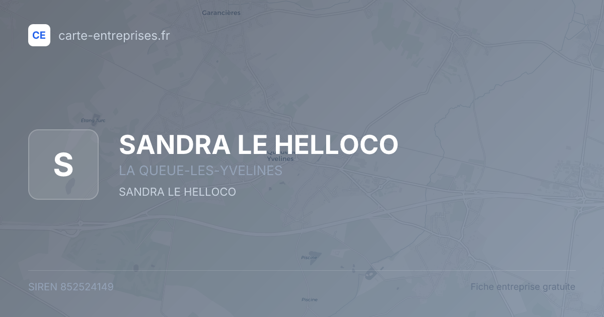 SANDRA LE HELLOCO — 852524149 — fiche entreprise