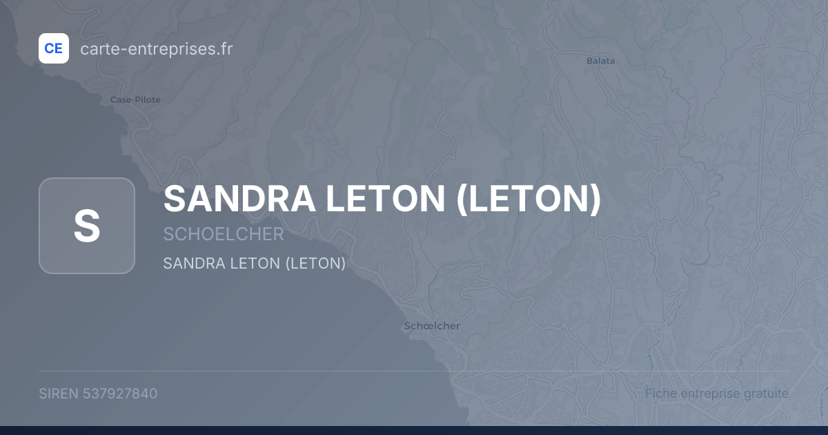 SANDRA LETON (LETON) — 537927840 — fiche entreprise
