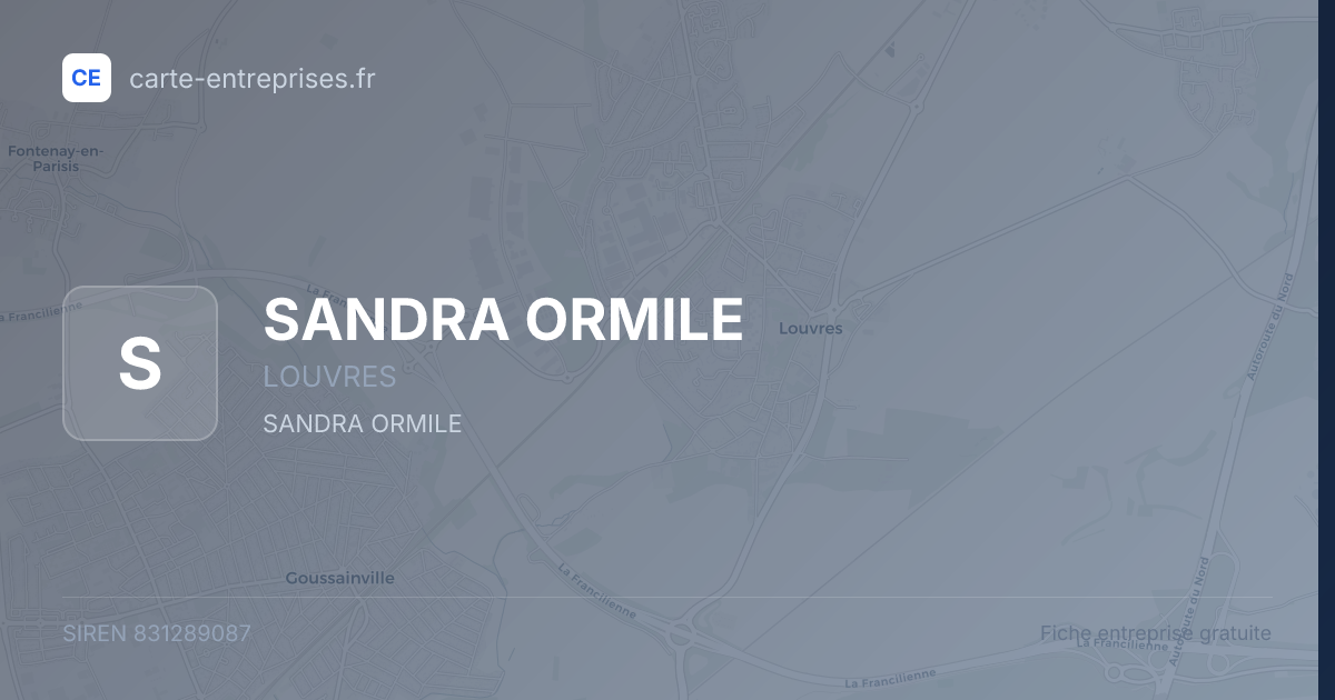 SANDRA ORMILE — 831289087 — fiche entreprise