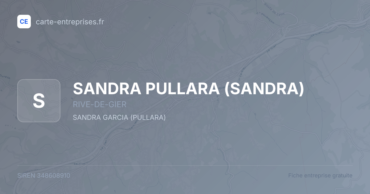 SANDRA PULLARA (SANDRA) — 348608910 — fiche entreprise