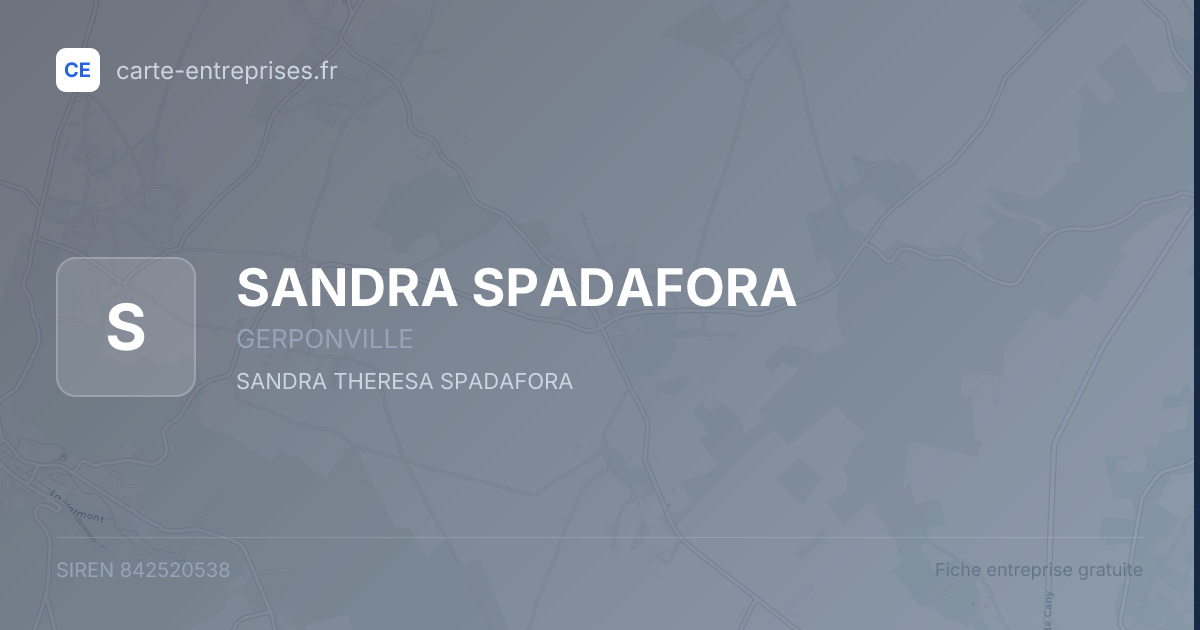SANDRA SPADAFORA — 842520538 — fiche entreprise