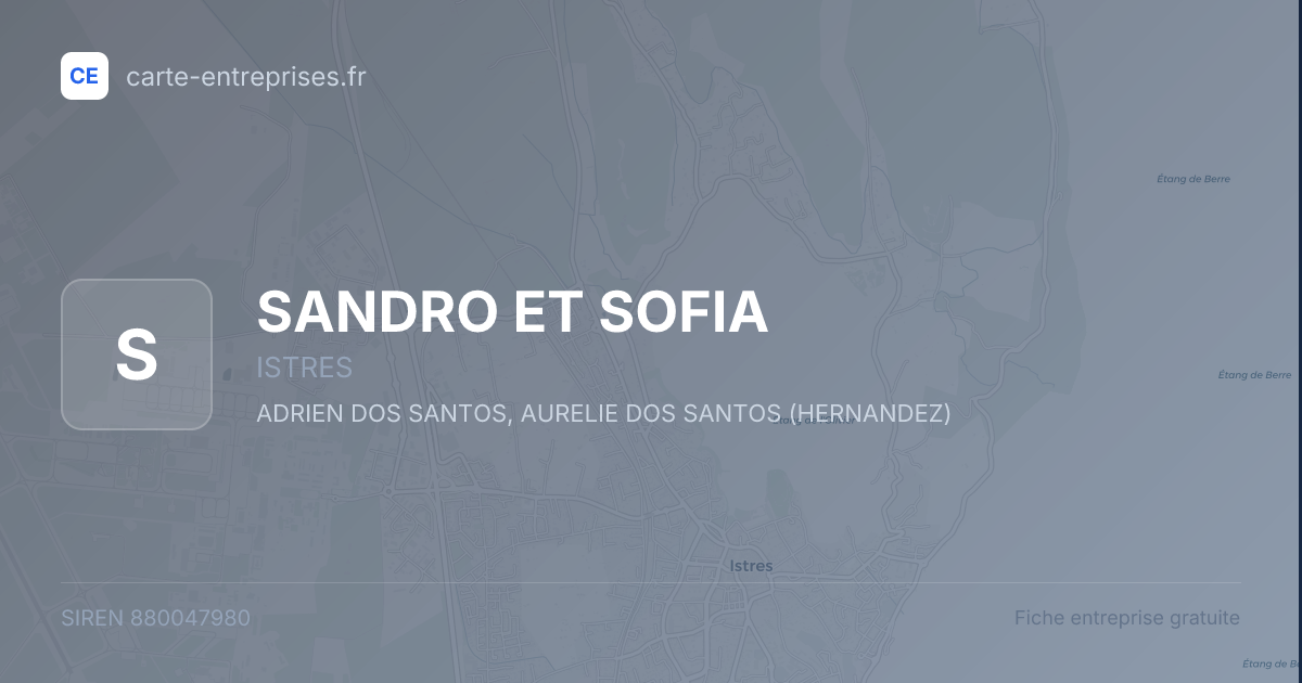 SANDRO ET SOFIA — 880047980 — fiche entreprise