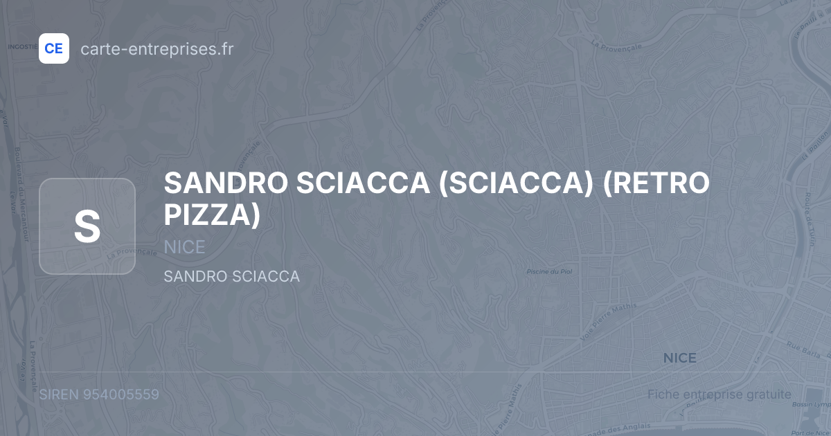 SANDRO SCIACCA (SCIACCA) (RETRO PIZZA) — 954005559 — fiche entreprise