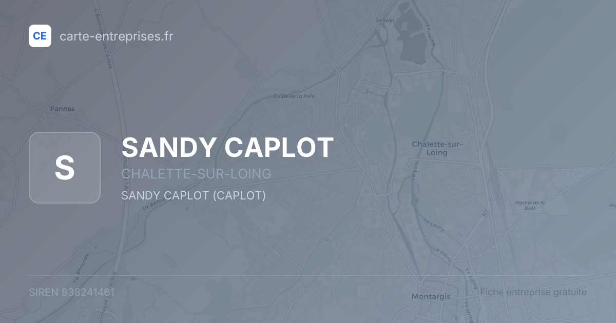 SANDY CAPLOT — 838241461 — fiche entreprise