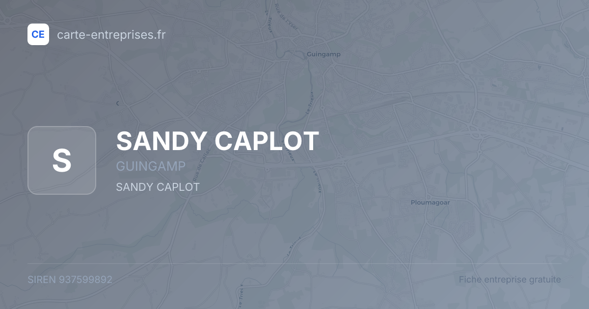 SANDY CAPLOT — 937599892 — fiche entreprise