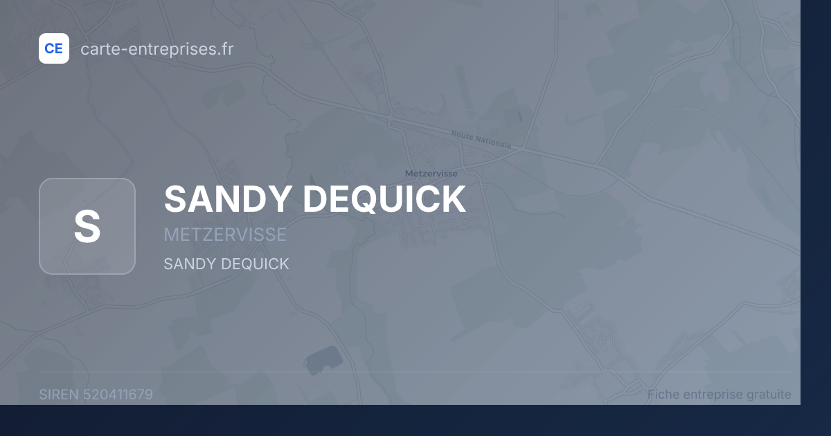 SANDY DEQUICK — 520411679 — fiche entreprise