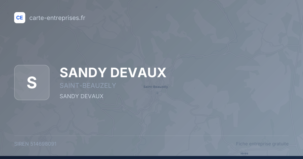 SANDY DEVAUX — 514698091 — fiche entreprise