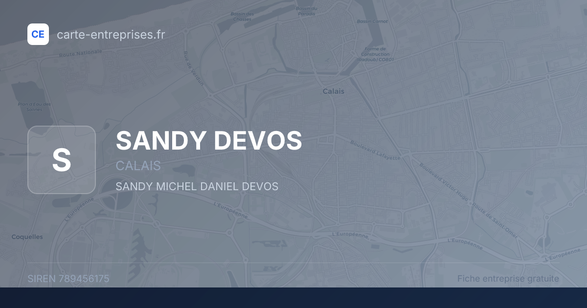 SANDY DEVOS — 789456175 — fiche entreprise