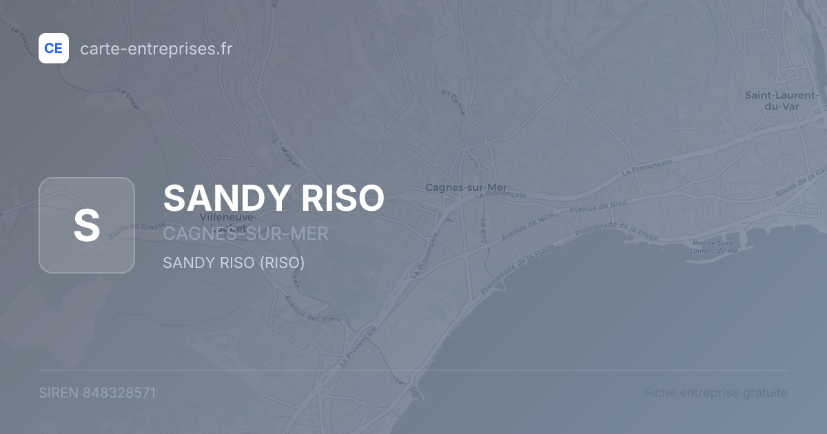 SANDY RISO — 848328571 — fiche entreprise