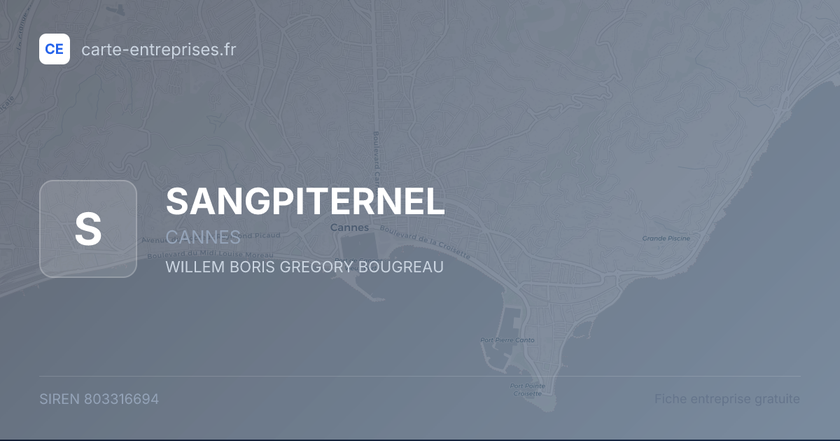 SANGPITERNEL — 803316694 — fiche entreprise