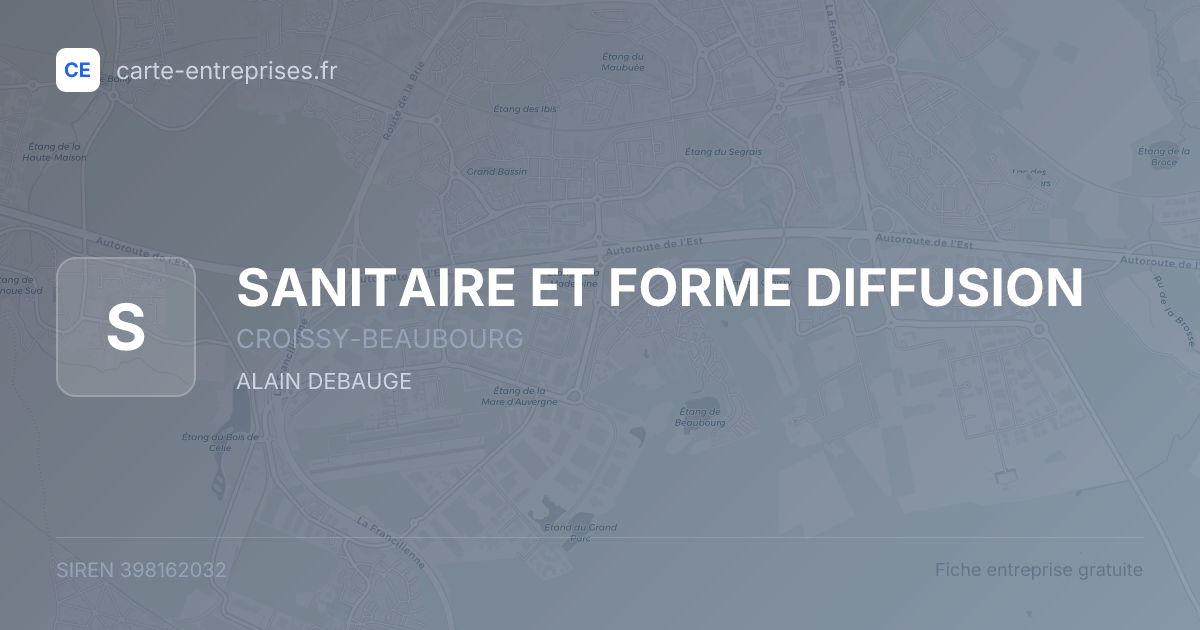 SANITAIRE ET FORME DIFFUSION — 398162032 — fiche entreprise