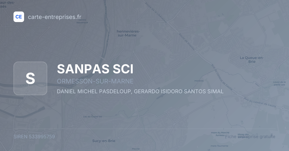 SANPAS SCI — 533995759 — fiche entreprise