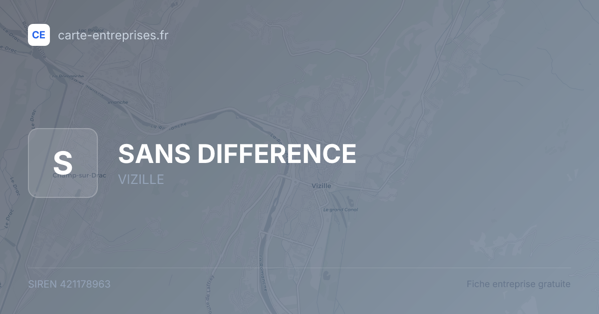 SANS DIFFERENCE — 421178963 — fiche entreprise
