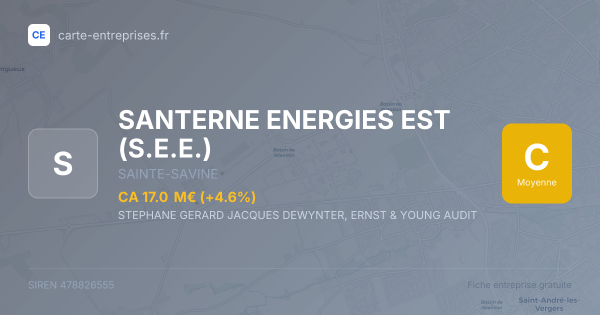 SANTERNE ENERGIES EST (S.E.E.) — 478826555 — fiche entreprise