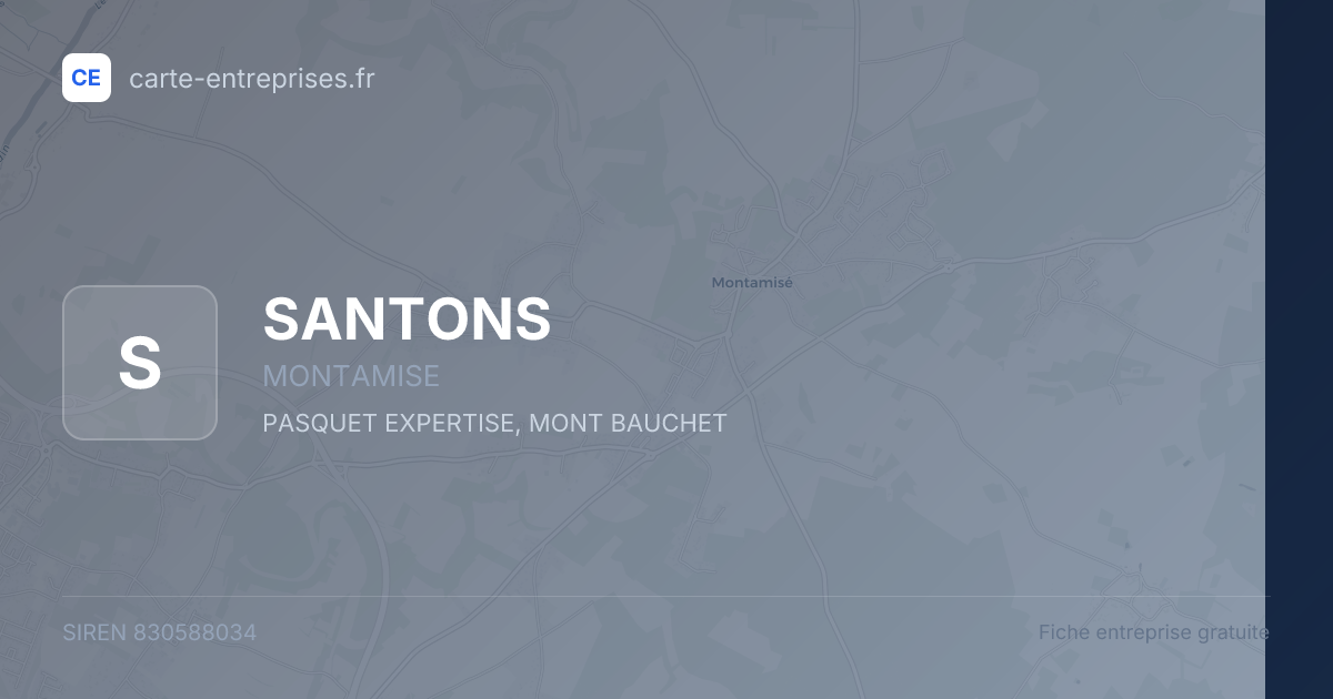 SANTONS — 830588034 — fiche entreprise