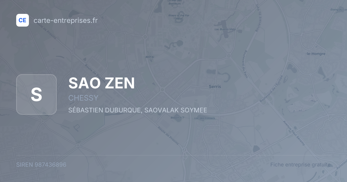 SAO ZEN — 987436896 — fiche entreprise