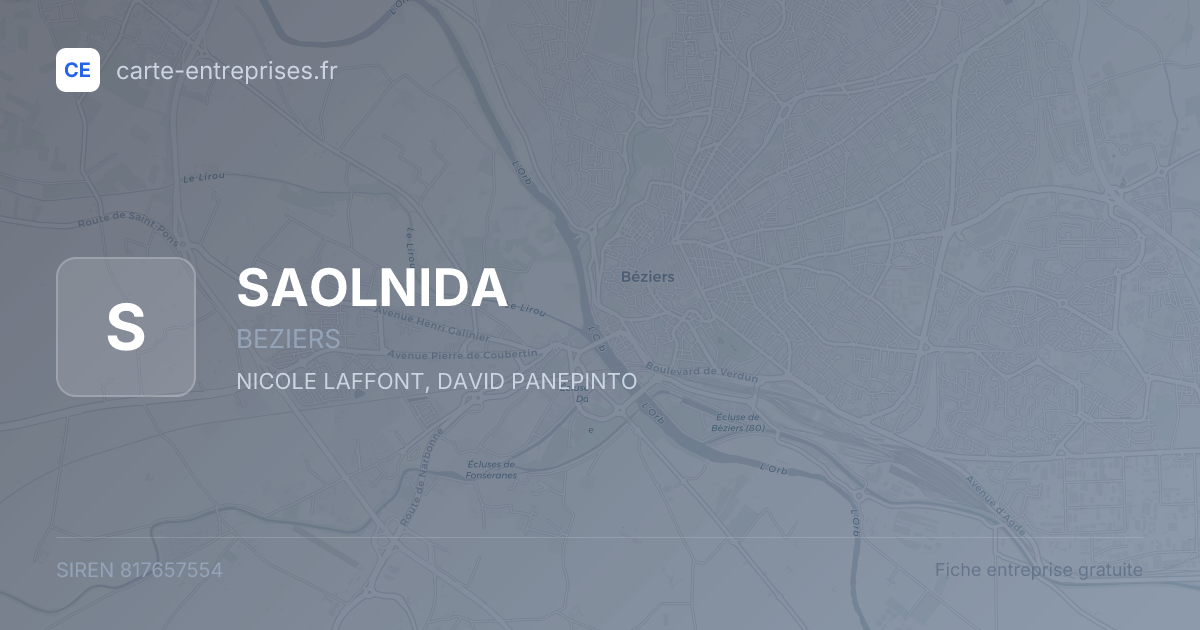 SAOLNIDA — 817657554 — fiche entreprise